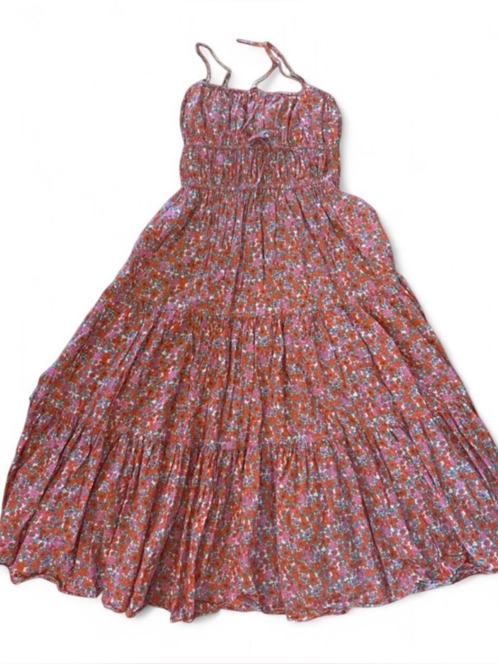 J Crew romantic femenine women’s medium floral red midi dress